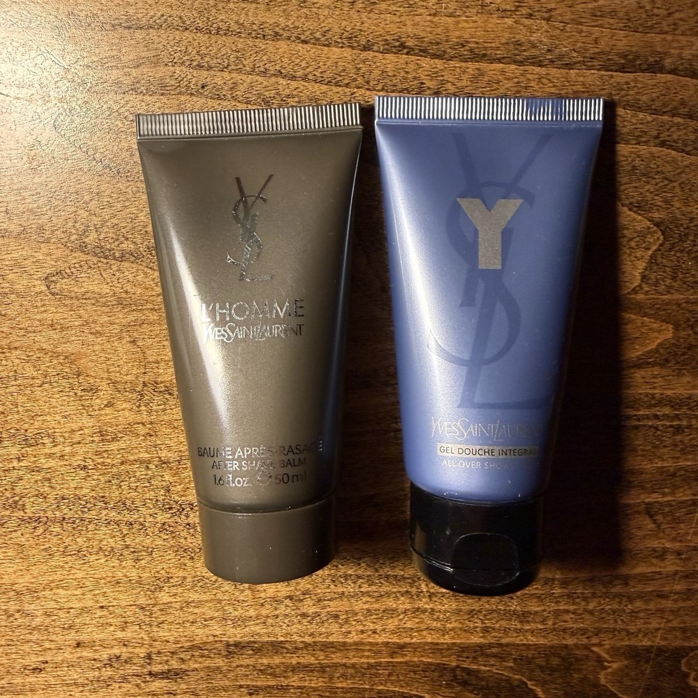 YSL YVES SAINT LAURENT After Shave Balm & Shower Gel Travel Size 1.6oz 50ml Mens